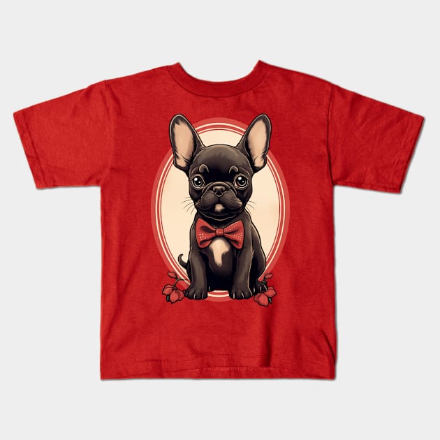 French Bulldog Tattoo Kids T-Shirt by JunkyDotCom